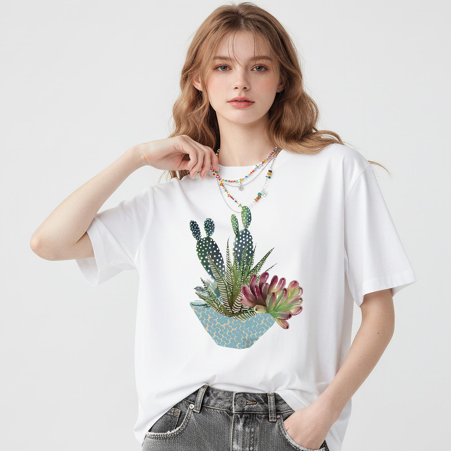 The Plant Parent - Fashion Women's Personality Cactus Print Short