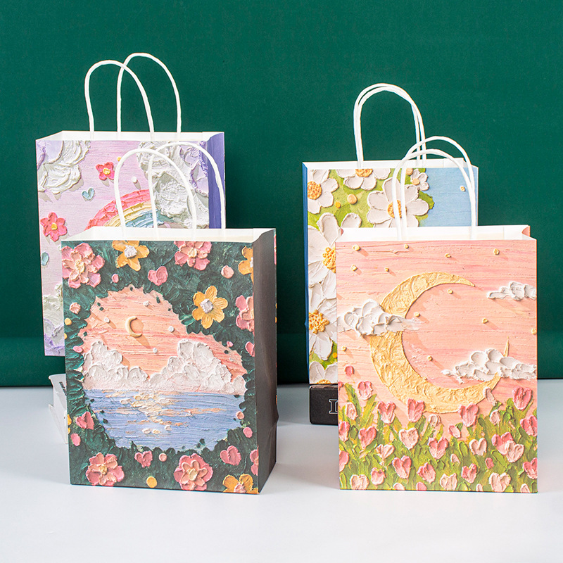 Plant Parent Gifts - 5pcs Kraft Paper Gift Bags Summer