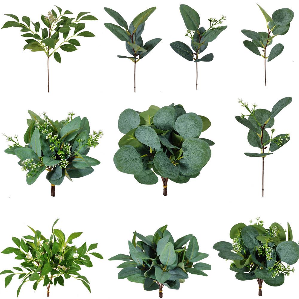 Plant Parent Gifts - 1/10PCS Artificial Plant Eucalyptus Leaves Greenery