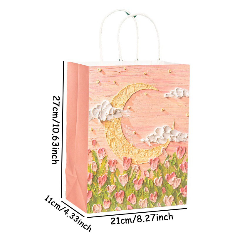 5pcs Kraft Paper Gift Bags Sum - Plant Parent Gifts 评论和价格