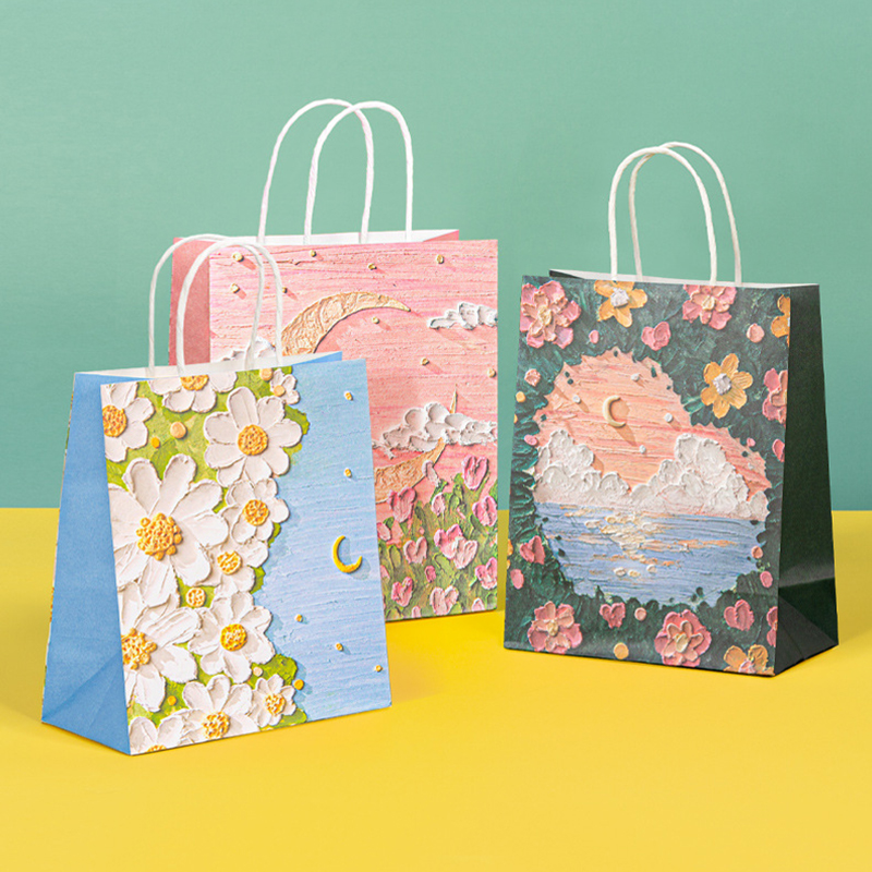 5pcs Kraft Paper Gift Bags Sum - Plant Parent Gifts 评论和价格