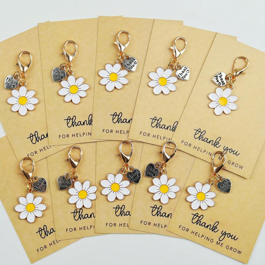 Enamel Daisy Keychains With Th - The Plant Parent 评论和价格