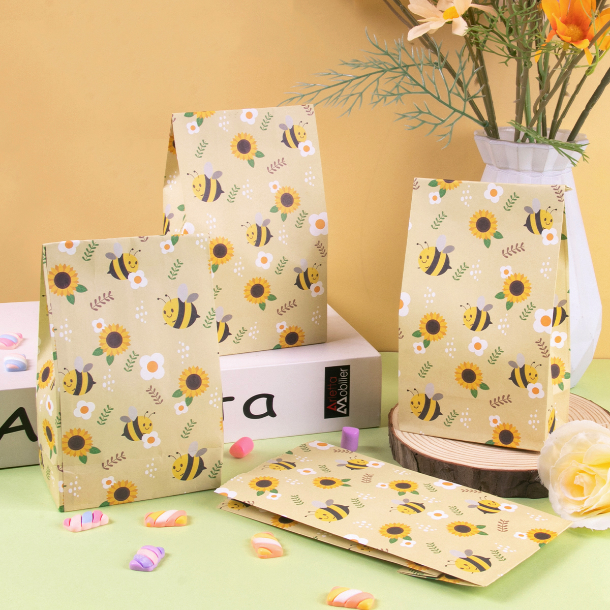 10/20pcs Yellow Bee Gift Bag C - Plant Parent Gifts 评论和价格