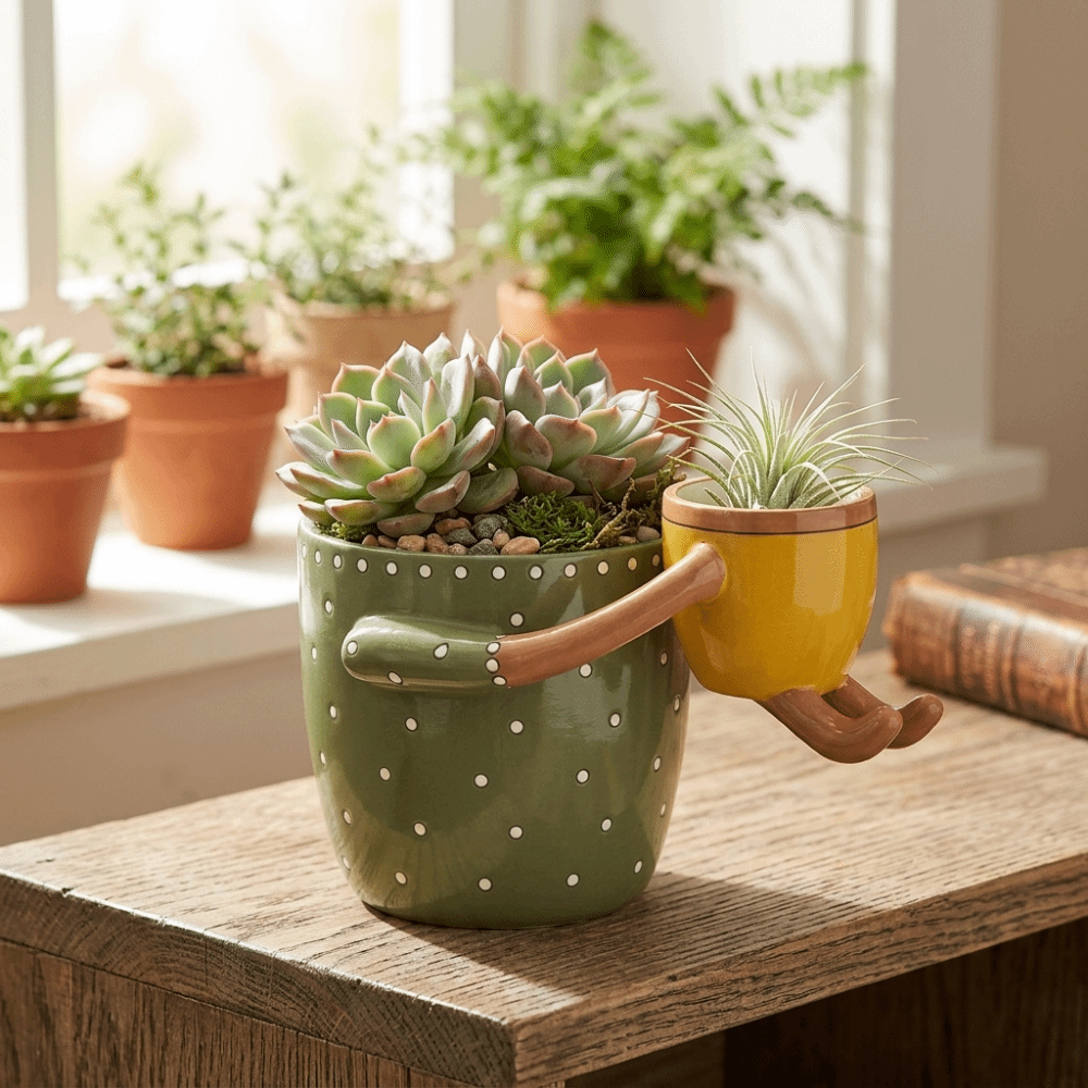 Resin Parent-child Flowerpot w - The Plant Parent 评论和价格